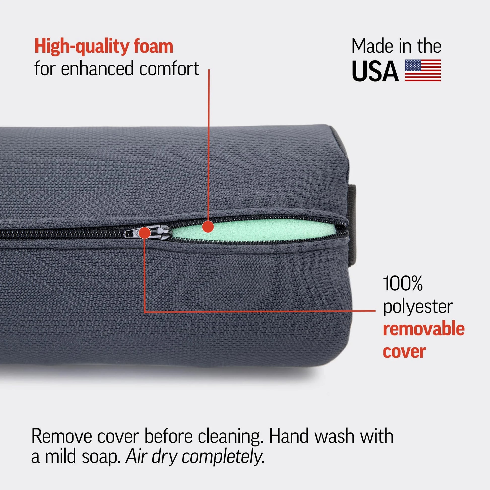 The Original Mckenzie Lumbar Roll by  – Usa-Made Low Back Lumbar Support for Office Chair & Car Seat Back Support Cushion. the Preferred Lumbar Pillow by Physical Therapists - Standard Density