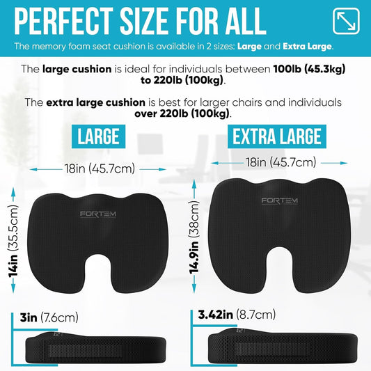 Seat Cushion and Lumbar Support for Office Chair, Desk Chair Cushion,