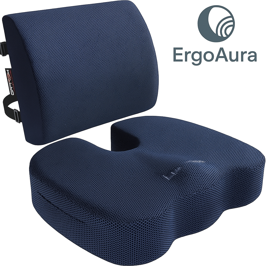 Cojín de asiento y soporte lumbar para silla de oficina, cojín para silla de escritorio,
