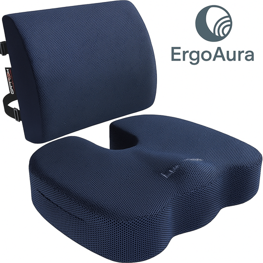 Seat Cushion and Lumbar Support for Office Chair, Desk Chair Cushion,